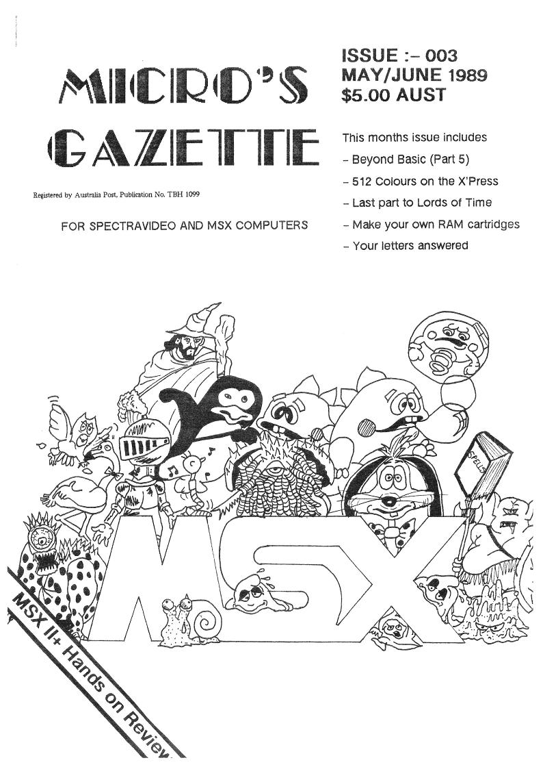 Micro's Gazette Issue 003